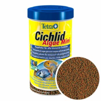 Корм для Цихлид Tetra Cichlid Algae Mini, банка 500 мл. Корм небольших цихлид. Полноценный корм для цихлид, обеспечивающие яркую окраску и придающие жизненные силы