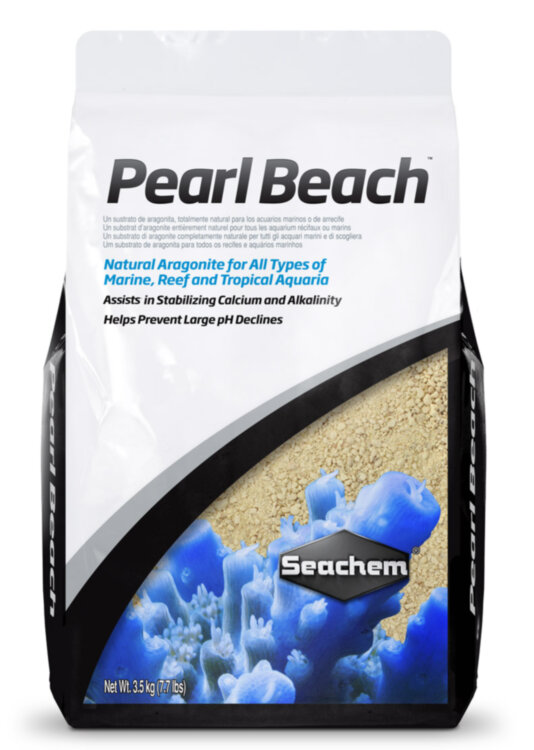 Грунт арагонитовый Seachem Pearl Beach 3,5 кг. 0,25-0,5 мм.