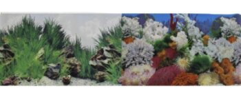 Фон для аквариума Prime 60х150см (9029/9030) Фон для аквариума двухсторонний Морской пейзаж/Подводный рельеф 60х150см (9029/9030)
