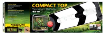 Светильник для террариумов Compact Top 60x9x20см Exo Terra ​Устанавливается на крышу террариума для ламп флуоресцентных и ламп накаливания Exo Terra (максимум 25 Вт) 