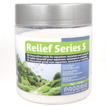 Песок Prodibio Relief Series S Белый 1 кг. Декоративный песок для аквариумов, террариумов или катариумов.