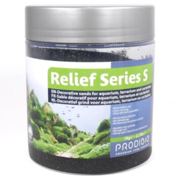 Песок Prodibio Relief Series S Блестящий черный 1 кг. Декоративный песок для аквариумов, террариумов или катариумов.