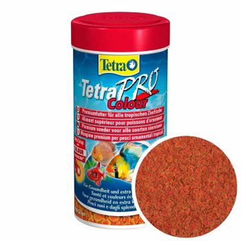 Профессиональный корм для окраса рыб Tetra Pro Colour Crisps, банка 250 мл. Корм для окраса всех рыб с цветовым концентратом для превосходной природной окраски