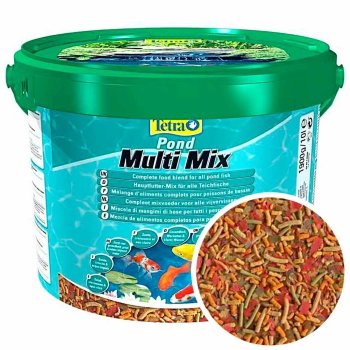 Корм для всех прудовых рыб Tetra Pond Multi Mix, ведро 10 л. Корм микс, для всех прудовых рыб, из нескольких сортов корма в виде палочек, хлопьев, таблеток и гаммаруса обеспечит натуральное питание.