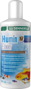Добавка Dennerle Humin Elixier 250 мл. Экстракт коры дуба, ольховых шишек и листьев индийского миндаля. Подавляет вредные микробы, предотвращает болезни. 250мл, на 1250 литров