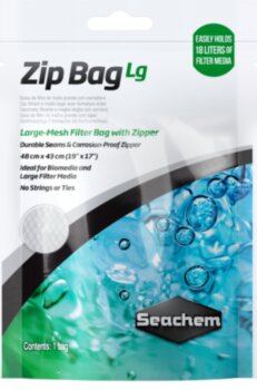 Мешок для наполнителей Seachem Zip Bag L (48х43 см.) Seachem Small Zip Bag ™ S - это сетчатый мешок для хранения фильтрующих материалов.