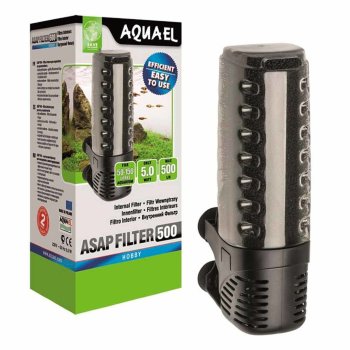 Фильтр внутренний Aquael ASAP 500 Внутренний фильтр Aquael ASAP 500, для аквариума 50 - 150 литров. Без регулировки потока с наполнителями. Готов к работе! Может работать в воде глубиной всего 5 см.