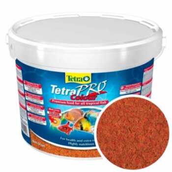 Профессиональный корм для окраса рыб Tetra Pro Colour Crisps, ведро 10 л. Корм для окраса всех рыб с цветовым концентратом для превосходной природной окраски