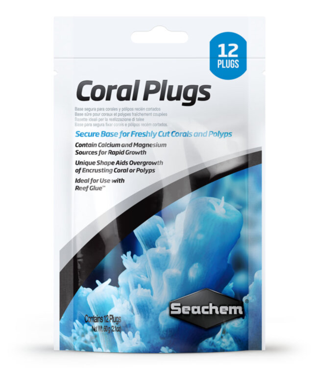 Плашки для кораллов Seachem Coral Plugs 12 шт.
