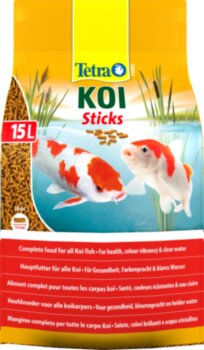 Корм для прудовых рыб Tetra Pond KoiSticks 15л. Pond KoiSticks 15л, корм для прудовых рыб, гранулы для роста