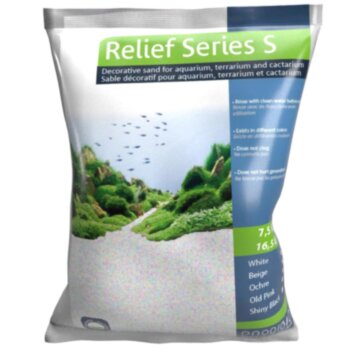 Песок Prodibio Relief Series S Белый 7,5 кг. Декоративный песок для аквариумов, террариумов или катариумов.
