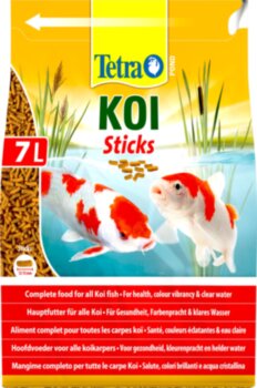 Корм для прудовых рыб Tetra Pond KoiSticks 7л. Pond KoiSticks 7л, корм для прудовых рыб, гранулы для роста