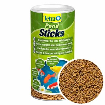 Основной корм для всех прудовых рыб Tetra Pond Sticks, банка 1000 мл. Основной корм для всех видов прудовых рыб в виде плавающих палочек для полноценного и сбалансированного питания.