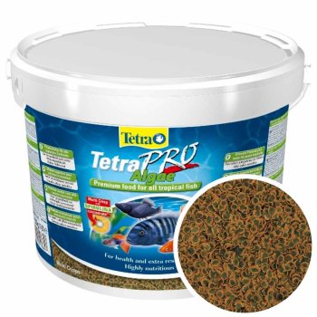 Профессиональный корм для рыб с спирулиной Tetra Pro Crisps Algae, ведро 10 л. Корм для всех рыб с концентратом спирулины для повышения иммунитета организма