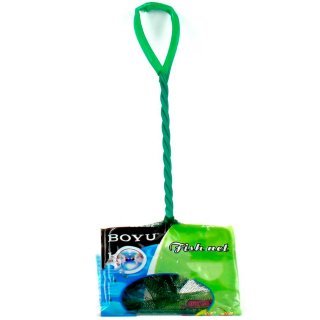 Сачок зелёный Boyu (10.1 см.) Сачок для аквариума, ручка из 3-х проволок (прямоугольный, зелёный) 10,1см