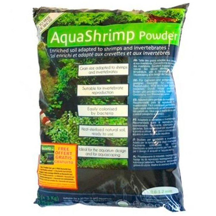 Грунт для креветок Prodibio AquaShrimp Powder 0,6-1,2 мм. 3 л.