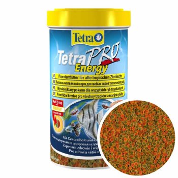 Профессиональный энергетический корм для рыб Tetra Pro Energy Crisps, банка 500 мл. Энергетический корм для всех рыб, для дополнительной энергии в виде чипсов