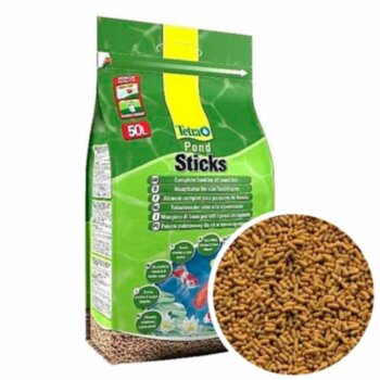 Основной корм для всех прудовых рыб Tetra Pond Sticks, мешок 50 л. Основной корм для всех видов прудовых рыб в виде плавающих палочек для полноценного и сбалансированного питания.