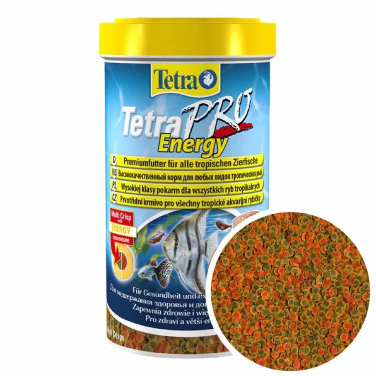 Профессиональный энергетический корм для рыб Tetra Pro Energy Crisps, банка 1000 мл.