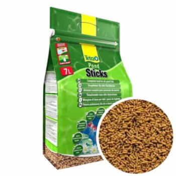 Основной корм для всех прудовых рыб Tetra Pond Sticks, мешок 7 л. Основной корм для всех видов прудовых рыб в виде плавающих палочек для полноценного и сбалансированного питания.