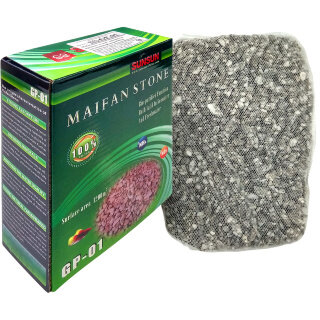 Биоактивная крошка Sunsun Maifan Ston 500 гр. Maifan stone (биоактивная каменная крошка с ионообменными свойствами) с сеткой- наполнитель для внешних фильтров 500 гр.