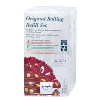 Добавка Tropic Marin Tropic Marin Original Balling Refill Set 6x5 л. Комплект БЕЗ ВЗВЕШИВАНИЯ. В этом комплекте каждый компонент уже расфасован и подготовлен для растворения в 5 литрах воды.