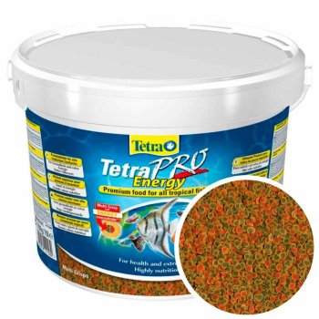 Профессиональный энергетический корм для рыб Tetra Pro Energy Crisps, ведро 10 л. Энергетический корм для всех рыб, для дополнительной энергии в виде чипсов