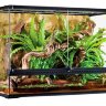 Террариум из стекла 90х45х60см с дверцами, сеткой и декоративным фоном Exo Terra