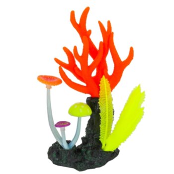Флуоресцентная декорация Gloxy Морские кораллы розовые, 14х6,5х21 см. Пластиковая флуоресцентная декорация для использования в аквариумистике и фитодизайне.