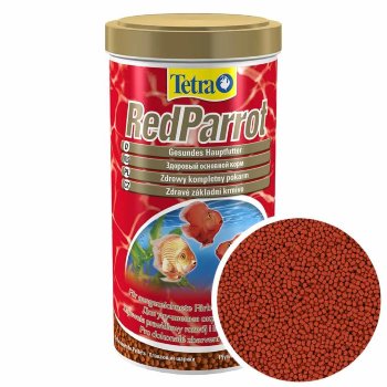 Корм для рыб попугаев Tetra Red Parrot, банка 1000 мл. Основной корм для рыб красных попугаев. Разработан с учетом специфических особенностей питания красных попугаев