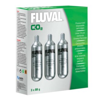 Баллоны CO2 3x88 гр Fluval Баллоны СО2 для аквариума 88 гр. 3 штуки. 