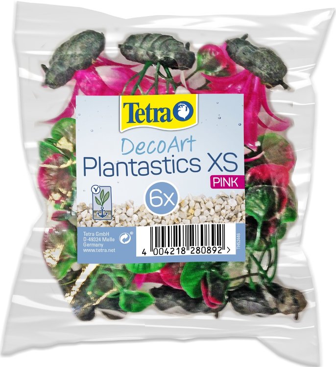 Растение мини Tetra DecoArt Plant XS M Pink Refil 6 см. розовое (6шт)