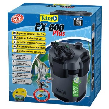 Фильтр внешний Tetra EX 600 Plus Легендарный внешний фильтр Tetra EX 600 Plus, для аквариума 60 - 120 литров. С регулировкой потока, наполнителями, флейтой и керамическим валом. Готов к работе!