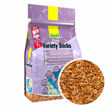 Корм для всех прудовых рыб Tetra Pond Variety Sticks bucket, мешок 7 л. Смесь из трех различных видов палочек обеспечит полноценное и разнообразное кормление для всех прудовых рыб.