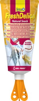 Корм Tetra FreshDelica Bloodworms 80г Tetra FreshDelica Bloodworms 80г желе красного червя