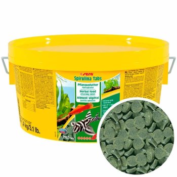 Растительный корм для всех рыб Sera Spirulina Tabs, ведро 1,4 кг. Растительный корм для всех рыб с высоким содержанием спирулины, состоящий из таблеток