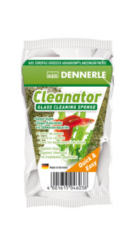 Губка Dennerle Cleanator для очистки аквариумных стекол Двухсторонняя губка легко и эффективно удаляет даже самые стойкие водоросли и известковый налет.