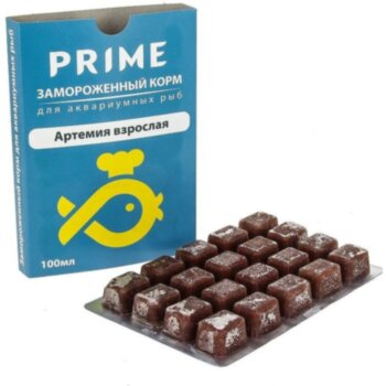 Корм замороженный Prime Артемия взрослая 100 мл. Подрощенные рачки обычной артемии - высокопитательный корм для большинства видов взрослых рыб