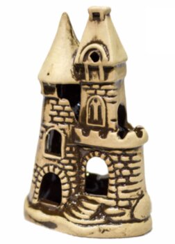 Бастилия 9x6x14,5 см. Декорация из терракотовой глины для использования в аквариумистике террариумистике и фитодизайне.