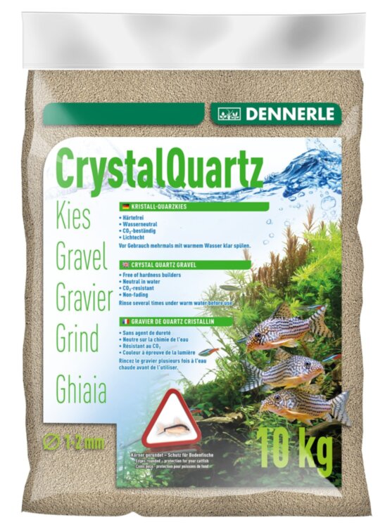 Грунт Dennerle Crystal Quartz Gravel природный белый 10 кг.