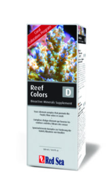 Добавка Red Sea Reef Colors D (Микроэлементы) Комплекс из 18 микроэлементов, таких как: серебро, золото, ванадий и вольфрам.