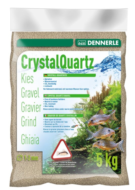 Грунт Dennerle Crystal Quartz Gravel природный белый 5 кг.