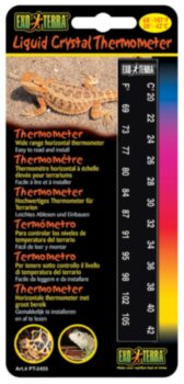 Термометр цифровой для террариума 20-42°C 135х20х1мм Exo Terra Жидкокристаллический термометр. Термометр цифровой для террариума.