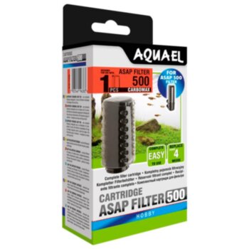 Картридж сменный для аквариумного фильтра Aquael ASAP 500 (2 шт.) с углем Угольный картридж, запасной (сменный) под аквариумный фильтр Акваэль ASAP 500 (2 шт.)