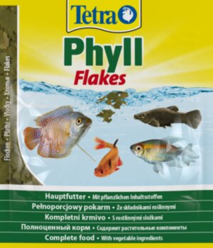 Корм Tetra Phyll 12г. TetraPhyll 12г пакет растительные хлопья