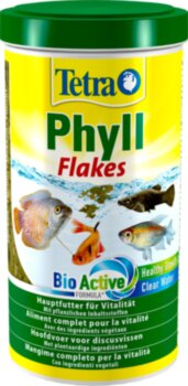 Корм Tetra Phyll 1л. TetraPhyll 1л растительные хлопья