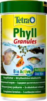 Корм Tetra Phyll Granules 250мл. TetraPhyll Granules 250мл растительные гранулы