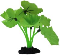 Растение для аквариума шелковое Prime Нимфея, зеленое 20 см.