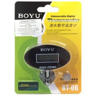 Термометр Boyu BT-06 электронный высокоточный Термометр аквариумный цифровой с ж/к дисплеем овальный (крепление присоской к стеклу)
