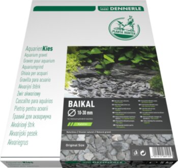 Грунт природный Dennerle Plantahunter Baikal 10-30 мм. (черный) 5 кг. Натуральный сланцевый гравий для аквариума.